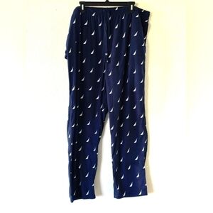 Nautica Men's Pajama Pants 100% Polyester Sleepwear Size XXL Blue Lounge Wear